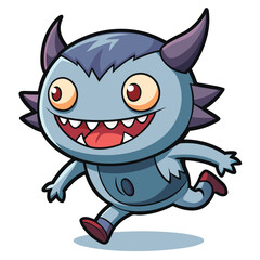 Fototapeta premium Cute monster running
