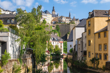 Fototapeta premium Luxembourg old city, Ville Haute district, is the UNESCO World Heritage site in Luxembourg