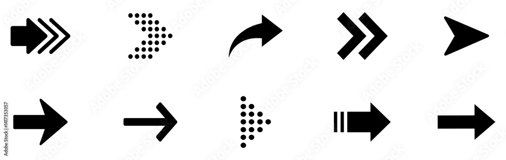 Poster arrow icons set. arrow collection. simple arrow big set. modern simple arrows. vector illustration