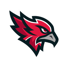 Fototapeta premium This is a bold and fierce bird for sports teams, clubs, gaming avatars, or merchandise branding and logo.