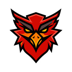 This is a bold and fierce bird  for sports teams, clubs, gaming avatars, or merchandise branding and logo.