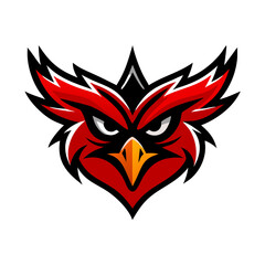 This is a bold and fierce bird  for sports teams, clubs, gaming avatars, or merchandise branding and logo.