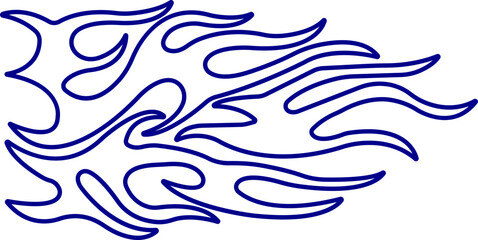 Tattoo design Fire flames logotype icon. isolated on transparent background