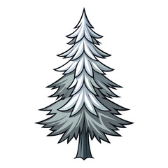 Obraz premium Charming Silver Fir Tree Graphic
