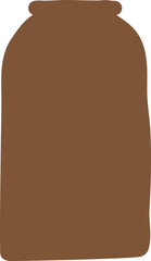 Abstract Shapes Terracotta Vase Poster Modern Neutral Minimalistic Antique Clay Pottery illustration