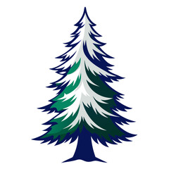 Obraz premium Bold Illustration of White Fir Tree