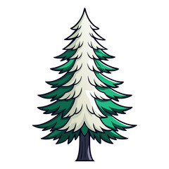  Creative Illustration of White Fir Tree