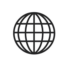 Global network symbol isolated on PNG transparent background, cut out