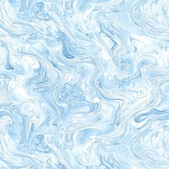 Fototapeta premium Seamless pattern of light blue water showcasing delicate ripples and swirls. Abstract background with detailed texture highlights natural beauty. High-resolution digital illustration.