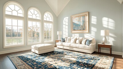 Walls painted in a neutral color, creating a serene and uncluttered atmosphere.