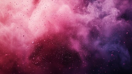 Fototapeta premium Abstract background blurred fusion minimal. A vibrant explosion of colorful dust and particles against a dark background, creating a cosmic, ethereal atmosphere.