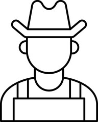 Farmer Vector Icon Stock Illustration