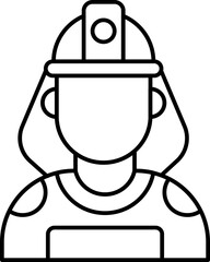 Female Programmer Vector Icon Stock Illustration