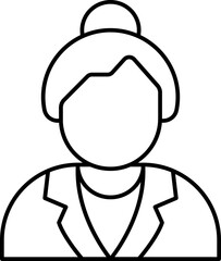 Female Graduate Vector Icon Stock Illustration