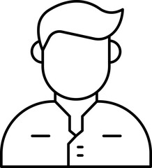 Male Graduate Vector Icon Stock Illustration