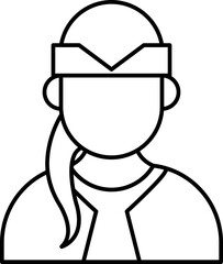 Female Yoga Instructor Vector Icon Stock Illustration