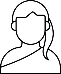 Female Pilot Vector Icon Stock Illustration