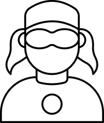 Male Athlete Vector Icon Stock Illustration