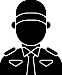 Security Guard Vector Icon Stock Illustration