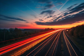 Fototapeta premium Dynamic Horizon of Light and Speed