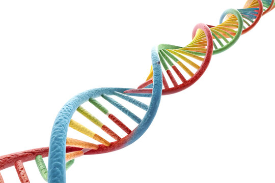 3d dna genome structure isolated on white background