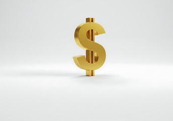 Obraz premium Golden dollar symbol