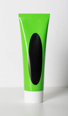 Close-up of a green tube of medicinal herbal urological paste.