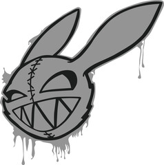 mad bunny angry vector