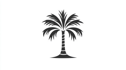 Obraz premium Silhouette of a palm tree. Simple, elegant design