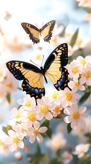Butterflies on Flowers