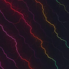 Vibrant Lightning Strikes with Colorful Background and Texture
