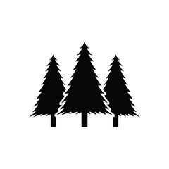 Obraz premium Christmas Tree Pictogram Pine tree icon vector