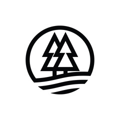 Christmas Tree Pictogram Pine tree icon vector