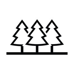 Obraz premium Christmas Tree Pictogram Pine tree icon vector