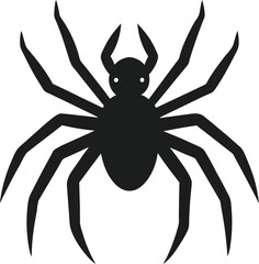 Creepy Spider Silhouette with Spindly Legs for Halloween