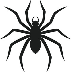 Eerie Long-Legged Spider Vector Icon in Flat Style