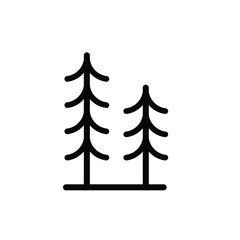 Obraz premium Christmas Tree Pictogram Pine tree icon vector