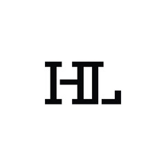 HL monogram logo design letter text name symbol monochrome logotype alphabet character simple logo
