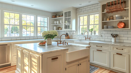 Light and airy kitchen island