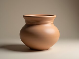 Ceramic clear vase, planter. The vase is empty and has a simple, elegant design. handmade pottery, DIY products.