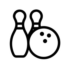 Icon of a bowling ball and pins representing the sport