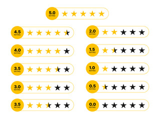 A star rating icon representing user reviews, quality score, and feedback. Ideal for apps, websites, products, and services showcasing rankings, testimonials, and customer satisfaction.