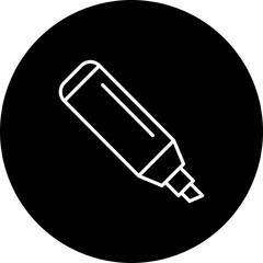 Marker Vector Line Black Circle Icon Design
