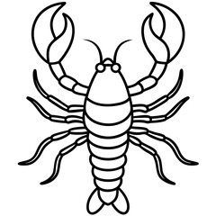 Stylized Lobster Outline Vector