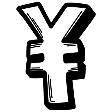 recommend clip art: yen symbol on black