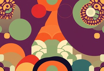 Abstract Japanese geometric vector patterns, ideal for fabric, wallpaper, and prints, circle, vintage