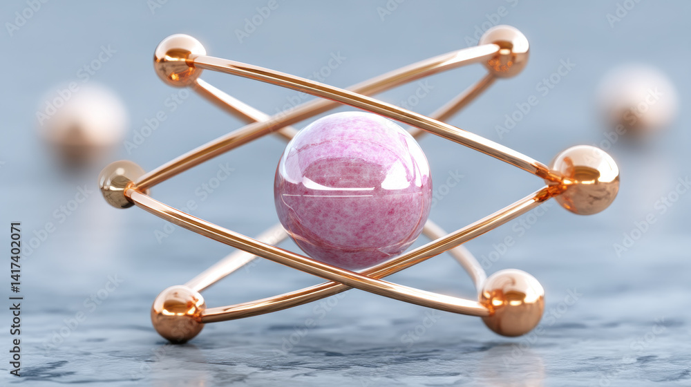 Poster quantum mechanic, 3d visualization of an electron's wave function for scientific and educational use