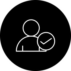Candidate Vector Line Black Circle Icon Design