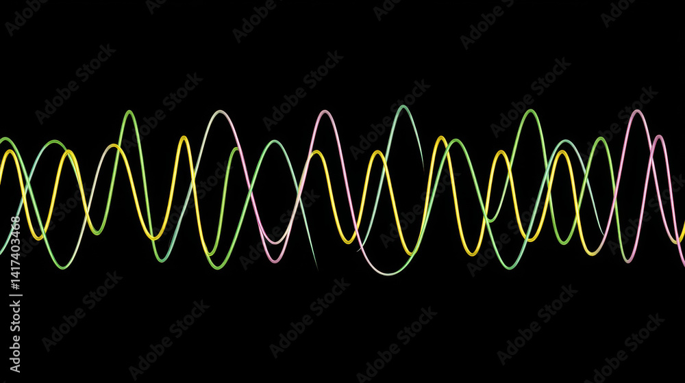 Poster quantum mechanic, wave packet spreading illustration depicting particle dynamics over time in a visu