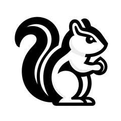 Obraz premium 흰 배경, 다람쥐, 픽토그램 아트, jpeg (white background, Chipmunk, pictogram art, jpeg)